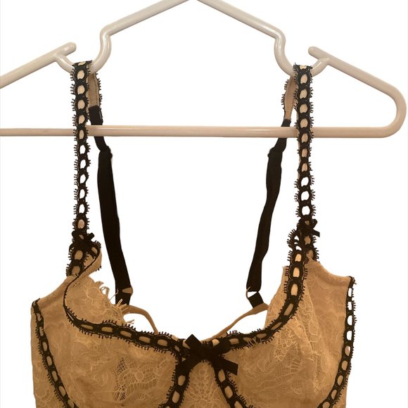 Wicked Unlined Ribbon Slot Balconette Bra - Picture 2 of 3